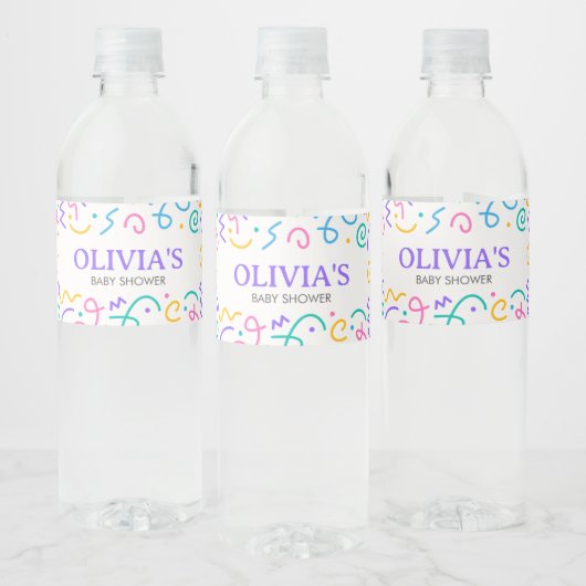 Étiquette Pour Bouteilles D'eau Fête de Bébé Tiny Human (Bouteilles)