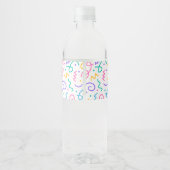 Étiquette Pour Bouteilles D'eau Fête de Bébé Tiny Human (Dos)