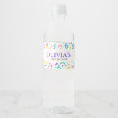 Étiquette Pour Bouteilles D'eau Fête de Bébé Tiny Human (Devant)
