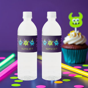 Étiquette Pour Bouteilles D'eau Fête de la Danse Monster Anniversaire