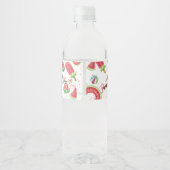 Étiquette Pour Bouteilles D'eau Fête de la piscine de pastèque (Dos)