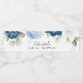 Étiquette Pour Bouteilles D'eau Fête de mariage aquarelle florale script (Étiquettes simples)