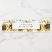 Étiquette Pour Bouteilles D'eau Fête de mariage champêtre tournesol eucalyptus en (Étiquettes simples)