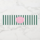 Étiquette Pour Bouteilles D'eau Fête de Mariage Rose et Vert Glamour des Années 50 (Étiquettes simples)
