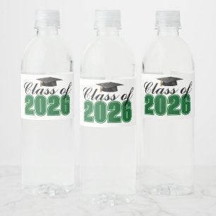 Étiquette Pour Bouteilles D'eau Fête de remise des diplômes de la promotion verte