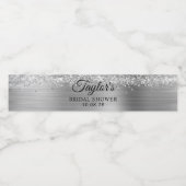 Étiquette Pour Bouteilles D'eau Fête des mariées à huile d'argent (Étiquettes simples)