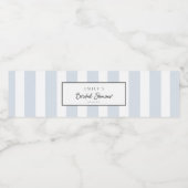 Étiquette Pour Bouteilles D'eau Fête des mariées Bleu Blancs (Étiquettes simples)