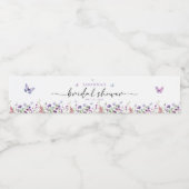 Étiquette Pour Bouteilles D'eau Fête des mariées de papillons moderne Affiche de b (Étiquettes simples)