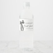 Étiquette Pour Bouteilles D'eau Fête des mariées de ruban à ruban élégant moderne  (Devant)