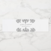 Étiquette Pour Bouteilles D'eau Fête des mariées d'hiver Silver Snowflake (Étiquettes simples)