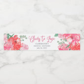 Étiquette Pour Bouteilles D'eau Fête des mariées du jardin rosé (Étiquettes simples)