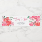 Étiquette Pour Bouteilles D'eau Fête des mariées du jardin rosé (Étiquettes simples)