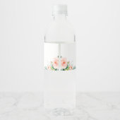 Étiquette Pour Bouteilles D'eau Fête des mariées, Floral (Dos)