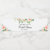 Étiquette Pour Bouteilles D'eau Fête des mariées, Floral (Étiquettes simples)