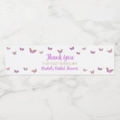 Étiquette Pour Bouteilles D'eau Fête des mariées papillon violet Favoriser (Étiquettes simples)