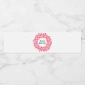 Étiquette Pour Bouteilles D'eau Fête des mères de Bouquet rose (Étiquettes simples)