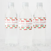 Étiquette Pour Bouteilles D'eau Fête d'été Motif de pastèque personnalisée (Bouteilles)