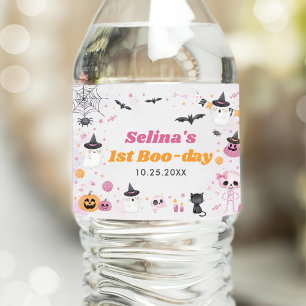 Étiquette Pour Bouteilles D'eau Fête du 1er anniversaire de Halloween Ghost