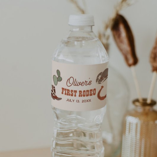 Étiquette Pour Bouteilles D'eau Fête du Rodéo Wild West