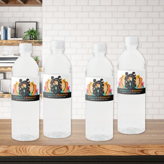 Étiquette Pour Bouteilles D'eau Fête du tableau de visualisation