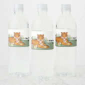 Étiquette Pour Bouteilles D'eau Fête du tigre, jungle animale (Bouteilles)