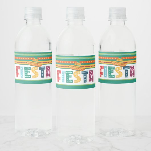 Étiquette Pour Bouteilles D'eau Fête Fiesta (Bouteilles)