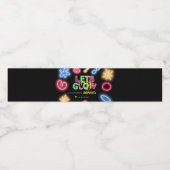 Étiquette Pour Bouteilles D'eau Fête laser d'anniversaire de néon fou (Étiquettes simples)