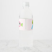 Étiquette Pour Bouteilles D'eau Fête sur le thème de Little Girl Monster (Dos)