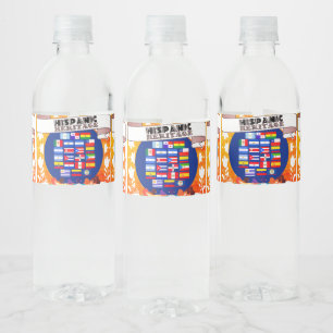 Étiquette Pour Bouteilles D'eau Fier Mois du patrimoine hispanique Célébration de