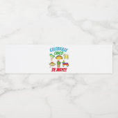 Étiquette Pour Bouteilles D'eau Fiesta du Cinco de Mayo à l'arc-en-ciel Piñata (Étiquettes simples)