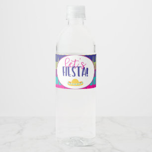 Étiquette Pour Bouteilles D'eau Fiesta Pinata coloré