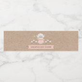 Étiquette Pour Bouteilles D'eau Fille baby shower agneau rose (Étiquettes simples)