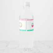 Étiquette Pour Bouteilles D'eau Fille Baking fête d'anniversaire (Dos)