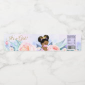 Étiquette Pour Bouteilles D'eau Fille Bébé avec Masque COVID Baby shower violet ro (Étiquettes simples)