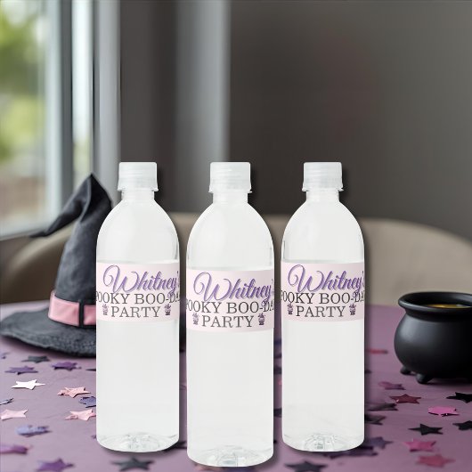 Étiquette Pour Bouteilles D'eau fille d'anniversaire gothique éffrayante