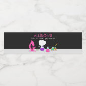 Étiquette Pour Bouteilles D'eau Fille de science (Étiquettes simples)