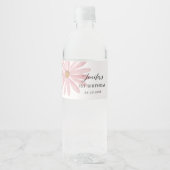 Étiquette Pour Bouteilles D'eau Fille rose Daisy Première fête d'anniversaire (Devant)
