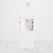 Étiquette Pour Bouteilles D'eau Fille Sirène 1ère fête d'anniversaire (Devant)