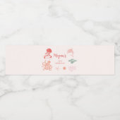 Étiquette Pour Bouteilles D'eau Fille sous la mer fête d'anniversaire (Étiquettes simples)