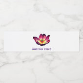 Étiquette Pour Bouteilles D'eau Fleur de Lotus en fleurs (Étiquettes simples)