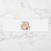 Étiquette Pour Bouteilles D'eau Fleur rose Citrouille de Thanksgiving (Étiquettes simples)