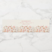 Étiquette Pour Bouteilles D'eau Fleur sauvage bébé en Fleur Baby shower fille (Étiquettes simples)
