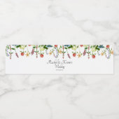 Étiquette Pour Bouteilles D'eau Fleur sauvage botanique Floral (Étiquettes simples)