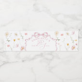 Étiquette Pour Bouteilles D'eau Fleur sauvage Bow Rose Sip Voir (Étiquettes simples)