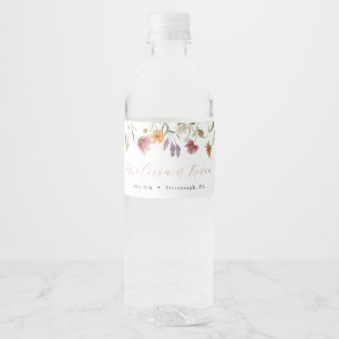 Étiquette Pour Bouteilles D'eau Fleur sauvage dans Bloom