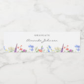 Étiquette Pour Bouteilles D'eau Fleur sauvage de la fête de l'infirmière (Étiquettes simples)