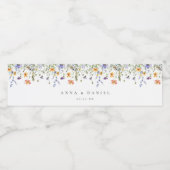 Étiquette Pour Bouteilles D'eau Fleur sauvage d'été Mariage de jardin (Étiquettes simples)