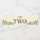 Étiquette Pour Bouteilles D'eau Fleur sauvage Girl Boho 2e anniversaire (Étiquettes simples)