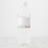 Étiquette Pour Bouteilles D'eau Fleur sauvage simple Fern Lavender Mariage (Dos)