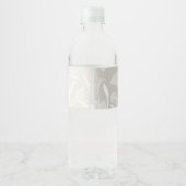 Étiquette Pour Bouteilles D'eau Fleurs blanches gravées argent (Dos)